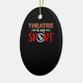 女優演技女優は私のスポーツ セラミックオーナメント (左)