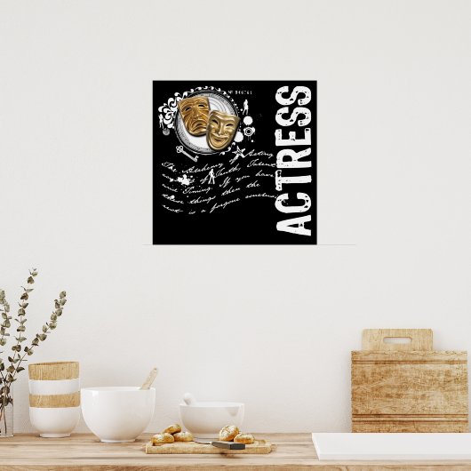 女優演技 ポスター (キッチン)