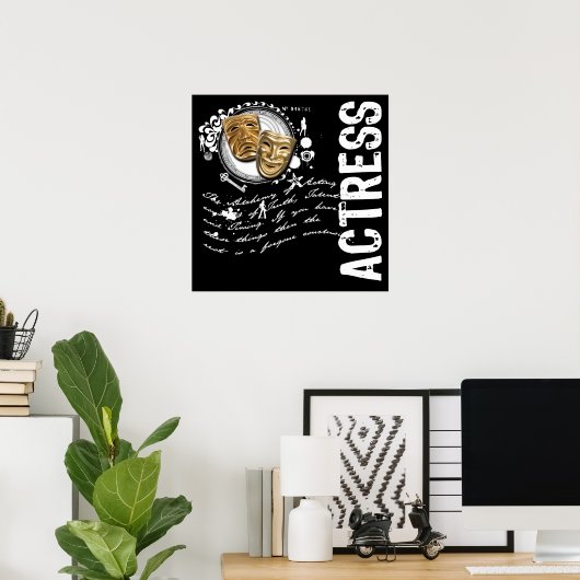 女優演技 ポスター (ホームオフィス)