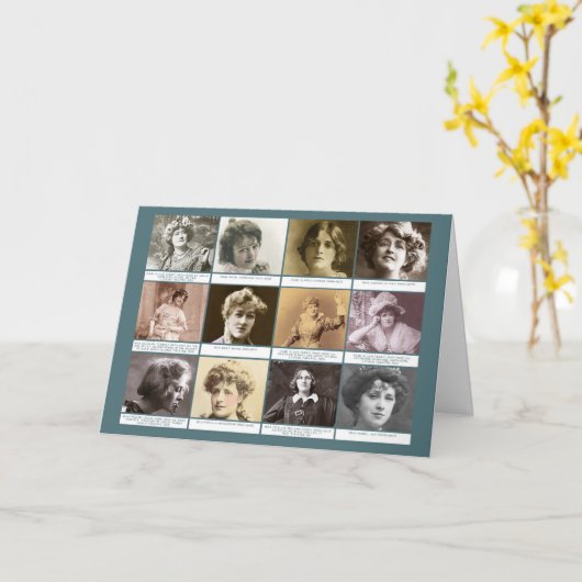 女優 カード (黄色い花)