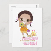 女児のメラニンプリンセスが女王になるトレーニング中 ポストカード (正面/裏面)