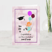 女児の卒業8年生 カード (正面)