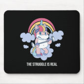 女児ジム実在トレーニング力だ マウスパッド (正面)