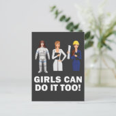 女児無力平等強い女権 ポストカード (スタンド正面)