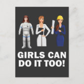 女児無力平等強い女権 ポストカード (正面)