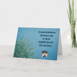 女児用卒業カード（8年生） サンキューカード