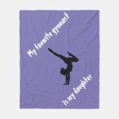 女児用紫体操フリースブランケット フリースブランケット (正面)