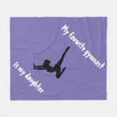 女児用紫体操フリースブランケット フリースブランケット (正面(横))