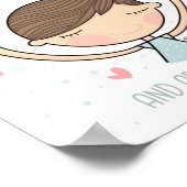 女前向きの子ストップ – ネガティブと心を開く ポスター (角)