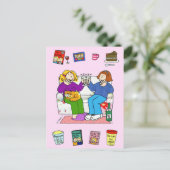 女友達のハッピーバースデー。 ポストカード (スタンド正面)