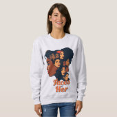 女史祝月の顔 スウェットシャツ (正面フル)