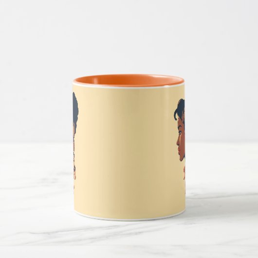 女史祝月の顔 マグカップ (中央)