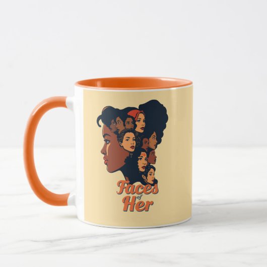 女史祝月の顔 マグカップ (左)