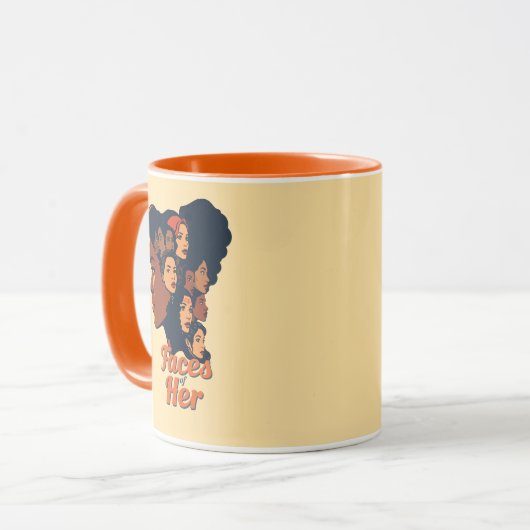 女史祝月の顔 マグカップ (正面左)