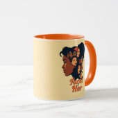 女史祝月の顔 マグカップ (正面右)