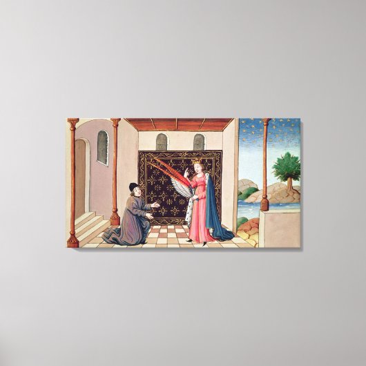 女哲学はボエティウスの翼を申し出る キャンバスプリント (正面)