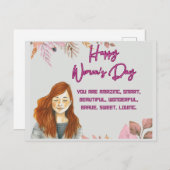 女国際的の日の希望はがき シーズンポストカード (正面/裏面)