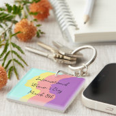 女国際的の日は3月8日 キーホルダー (正面右)