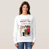 女国際的の日は3月8日 スウェットシャツ (正面フル)