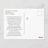 女国際的の日は3月8日 ポストカード (裏面)