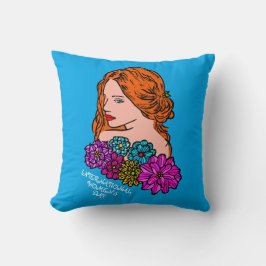 女国際的の日オーバーンヘアレかわいらしディ クッション