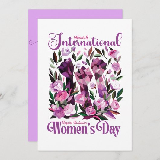 女国際的の日フローラ 招待状 (正面/裏面)