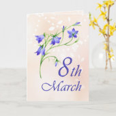 女国際的の日ブルーベルの花 カード (黄色い花)