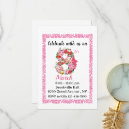 女国際的の日08 2024招待状 サンキューカード