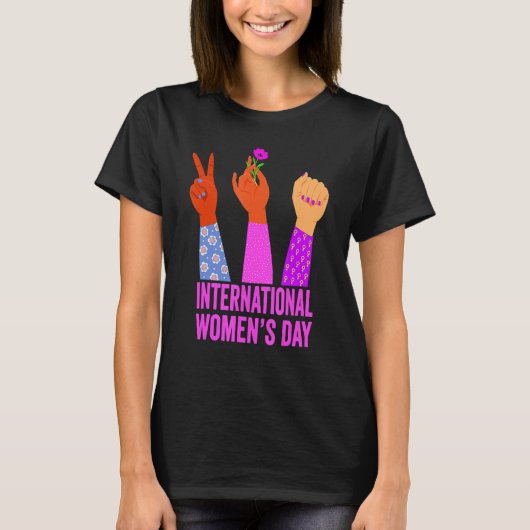 女国際的の日2022女性がBを壊す Tシャツ (正面)