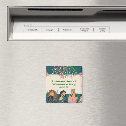 女国際的の日3月8日フローラ マグネット (インサイチュ (食洗機))