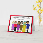 女国際的の日3月8日 カード (黄色い花)