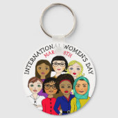 女国際的の日3月8日 キーホルダー (正面)