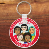 女国際的の日3月8日 キーホルダー (正面)