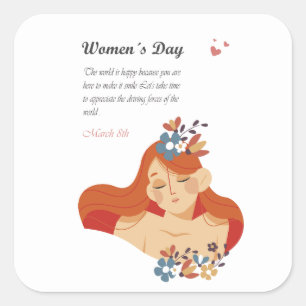 女国際的の日3月8日 スクエアシール