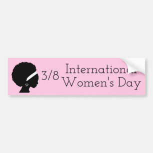 女国際的の日3月8日 バンパーステッカー