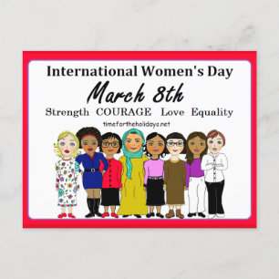 女国際的の日3月8日 ポストカード