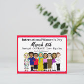 女国際的の日3月8日 ポストカード (スタンド正面)