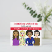 女国際的の日3月8日 ポストカード (スタンド正面)