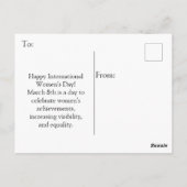 女国際的の日3月8日 ポストカード (裏面)