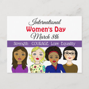 女国際的の日3月8日 ポストカード