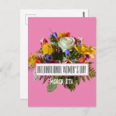 女国際的の日3月8日 ポストカード (正面/裏面)