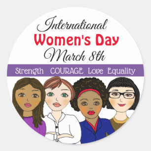 女国際的の日3月8日 ラウンドシール