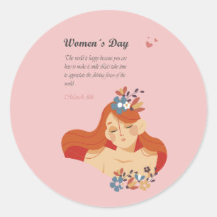 女国際的の日3月8日 ラウンドシール