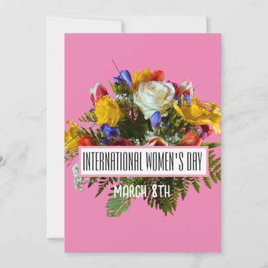 女国際的の日3月8日 招待状 (正面)