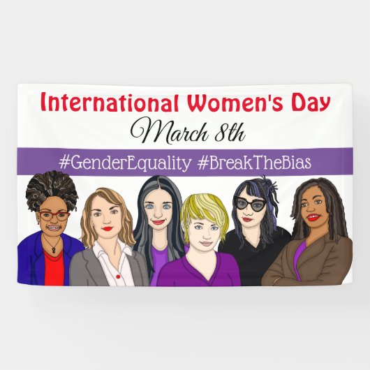女国際的の日3月8日 横断幕 (横)