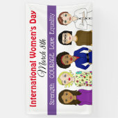 女国際的の日3月8日 横断幕 (縦)