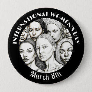 女国際的の日3月8日 缶バッジ