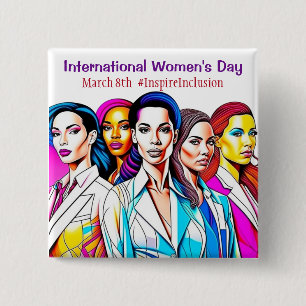 女国際的の日3月8日 缶バッジ