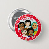 女国際的の日3月8日 缶バッジ (正面&裏面)