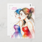女国際的の日8月 ポストカード (正面/裏面)